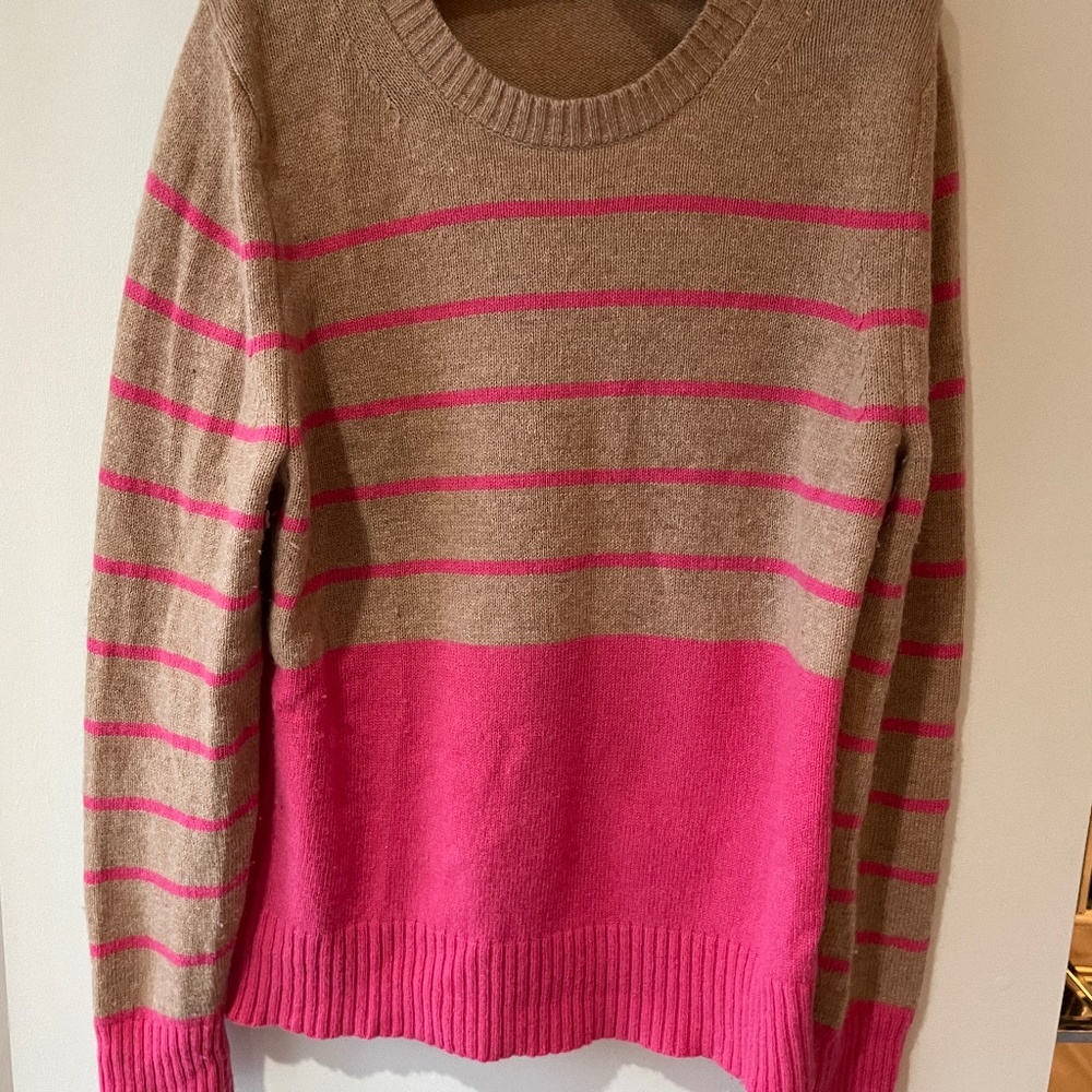 marks and Spencer wool blend stripe crew neck